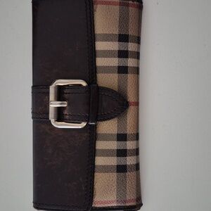 Burberry Wallet, Nova Check Bi- Fold Brown, Large